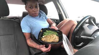 A black chick pooping in her car., ScatKings.com Scat Porn 2 ScatKings.com Scat Porn